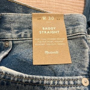 SOLD- MADEWELL - Baggy Straight Jeans: $55 OBO